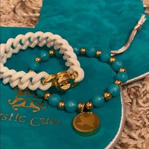 Set of 2 rustic cuff bracelets